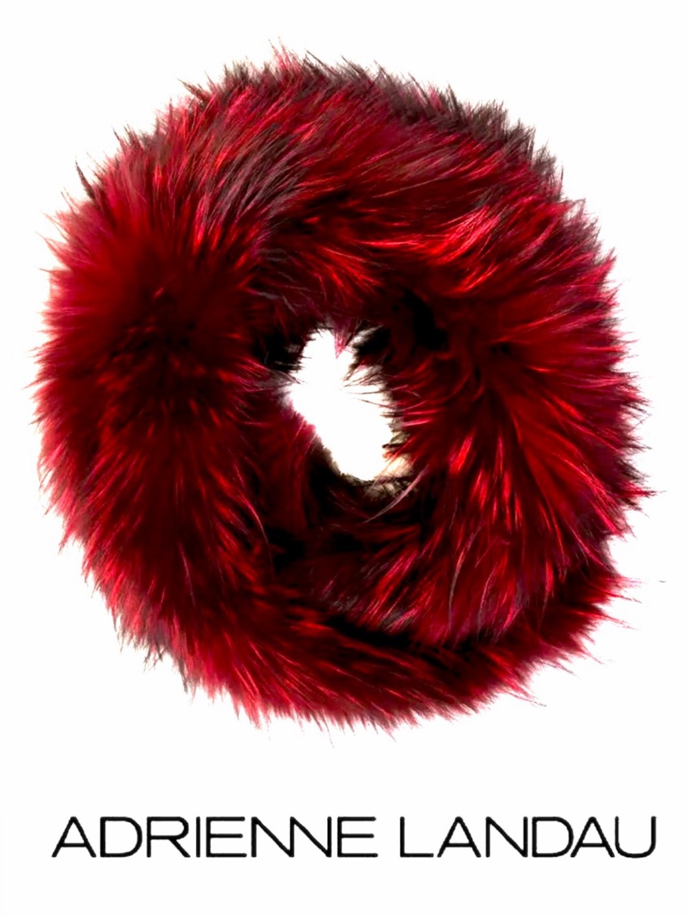 ADRIENNE LANDAU Red REAL Fox Fur Neck Warmer